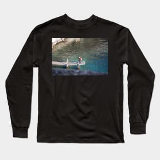 A couple kissing on the lake Long Sleeve T-Shirt